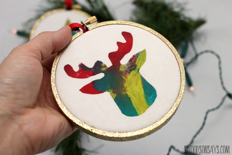 finger paint christmas ornament