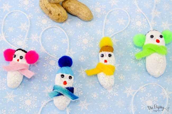 peanut snowman christmas ornament