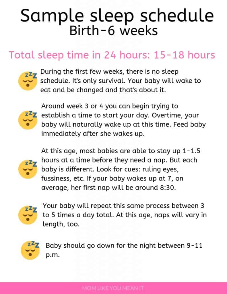 6 week old baby sleep through the night