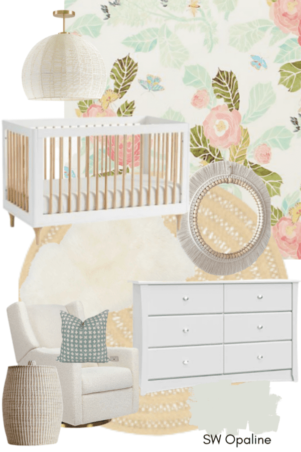 cute pink baby girl nursery themes